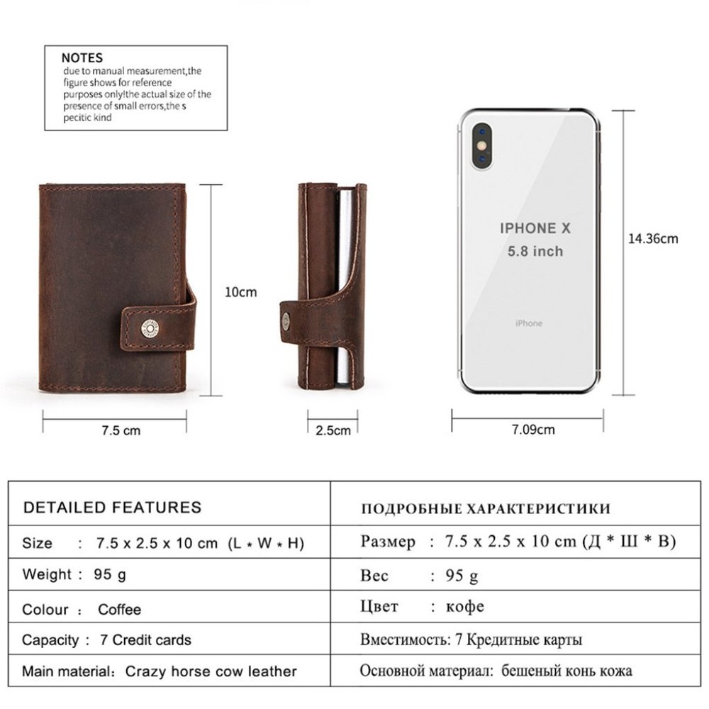 Credit Card Holder for Men Slim Wallet RFID Blocking Money Clip Wallets for Men,